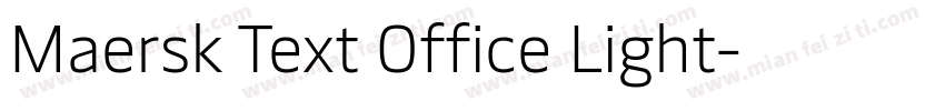 Maersk Text Office Light字体转换